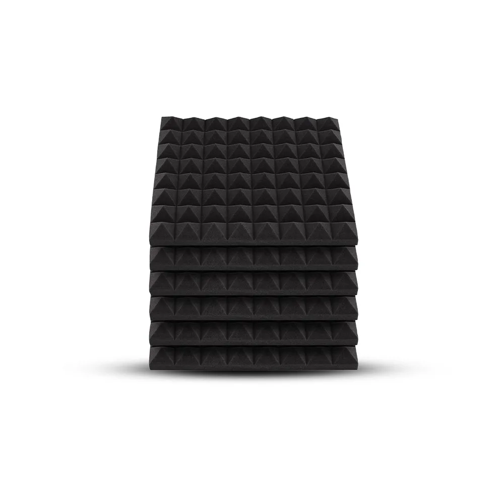 Pyramid Shape Acoustic Foam - Self-Adhesive 25x25x5cm