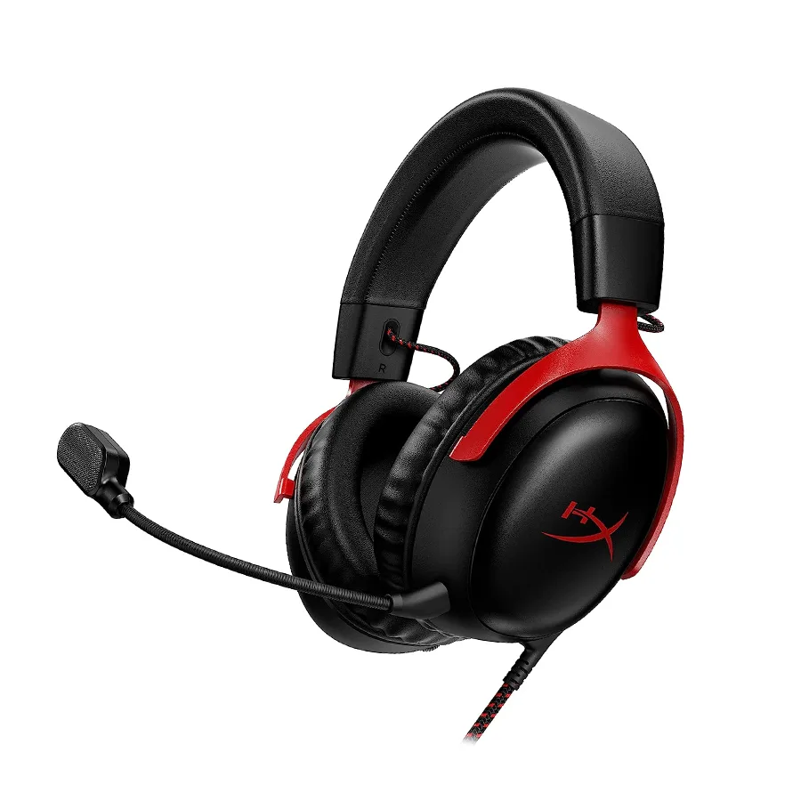 HyperX Cloud Alpha - Gaming Headset, Dual Chamber Drivers, Legendary Comfort, Aluminum Frame, Detachable Microphone, Works on PC, PS4, PS5, Xbox One/ Series X|S, Nintendo Switch and Mobile – Red