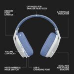 ⁦Logitech G435 Lightspeed Gaming Headset- White⁩ - الصورة ⁦8⁩