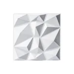 Art3d Decorative 3D Wall Panels in Diamond Design, 12"x12" Matt White (33 Pack)