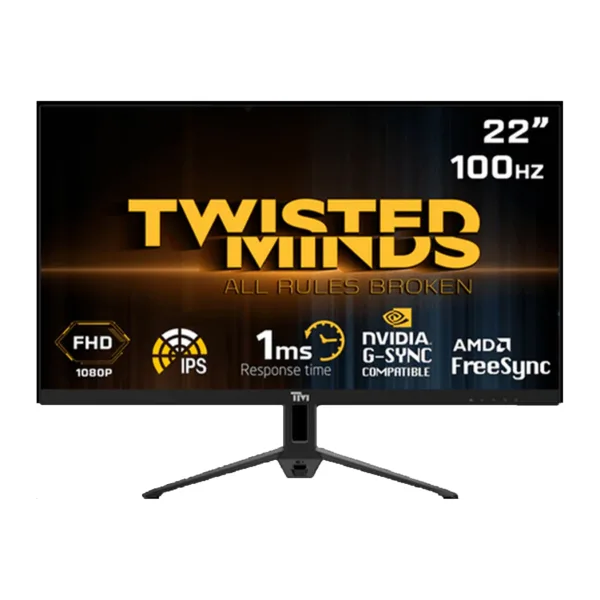 Twisted Minds 22,FHD ,100 HZ ,IPS ,1ms Gaming Monitor TM22FHD100IPS