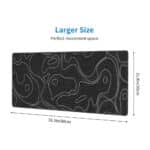 ⁦Black Topographic MousePad XL⁩ - الصورة ⁦2⁩