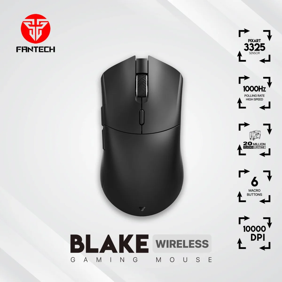 Fantech Blake WGC5 Wireless Gaming Mouse - White