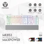 ⁦Fantech Maxpower MK853 Gaming Keyboard - White⁩ - الصورة ⁦3⁩
