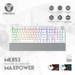 ⁦Fantech Maxpower MK853 Gaming Keyboard - White⁩ - الصورة ⁦3⁩