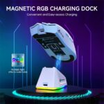 ⁦ATTACK SHARK X11 Lightweight Wireless Gaming Mouse with RGB Charging Dock - White⁩ - الصورة ⁦4⁩