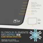 ⁦Glorious Elements Gaming Mousepad - Gaming Desk Pad 15"x17" (ICE)⁩ - الصورة ⁦4⁩