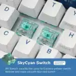 ⁦Royal Kludge RK61+ Gaming Keyboard - ( Klein Blue Sky / Cyan Switch)⁩ - الصورة ⁦4⁩