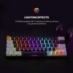 ⁦Fantech MK874 V2 Atom 63 Hot swappable Mechanical Keyboard- Mizu Navy Blue⁩ - الصورة ⁦3⁩