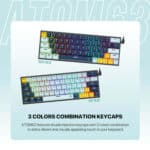 ⁦Fantech MK874 V2 Atom 63 Hot swappable Mechanical Keyboard- Mizu Navy Blue⁩ - الصورة ⁦2⁩