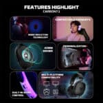 ⁦Fantech Carbon HG30 - 7.1 Gaming Headset ( Black)⁩ - الصورة ⁦5⁩