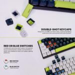 ⁦Fantech  MK874 V2 Atom 63 Hot swappable Mechanical Keyboard- Mori White Blue⁩ - الصورة ⁦3⁩