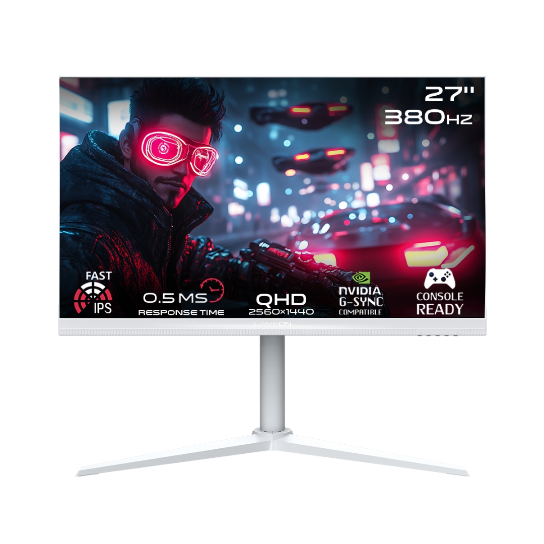 20250824_081411_٠٠٠٠ GAMEON GOAP27QHD380IPS Gaming Monitor (Supports PS5) - White - الصورة 1