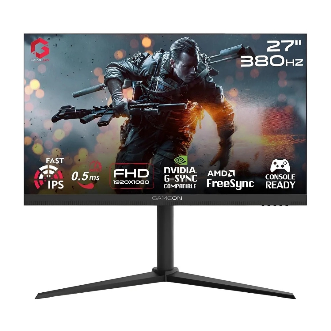 20250824_104933_٠٠٠٠ GAMEON GOAP27FHD380IPS Gaming Monitor (Supports PS5) - White - الصورة 1
