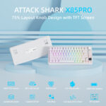 ⁦Attack Shark X85 pro Tri-mode-White Contour⁩ - الصورة ⁦4⁩
