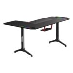 ⁦Twisted Minds WARRIOR L Shaped Gaming Desk - RGB Right Black⁩ - الصورة ⁦4⁩