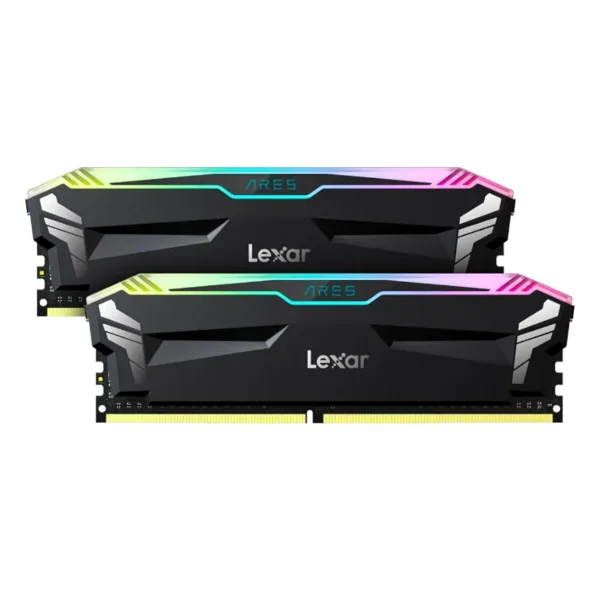 32GB 2x16GB Lexar® Ares DDR4 3600 CL18 1.2V/1.4V Memory with heatsink and RGB lighting. ,Dual pack