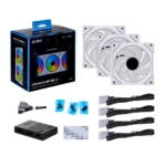 ⁦Lian Li UNI FAN IN120 Triple Pack Cooling Fan - White⁩ - الصورة ⁦6⁩