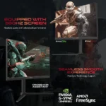 ⁦GAMEON GOMP24FHD380IPS Gaming Monitor (Supports PS5) - Black⁩ - الصورة ⁦3⁩