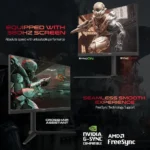 ⁦GAMEON GOAP27FHD380IPS  Gaming Monitor (Supports PS5) - White⁩ - الصورة ⁦3⁩