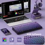 ⁦Attack Shark X85-Grape Purple⁩ - الصورة ⁦5⁩