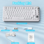 ⁦Attack Shark X85 pro Tri-mode-White Contour⁩ - الصورة ⁦8⁩