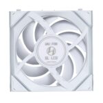 ⁦Lian Li UNI FAN SL Wireless LCD Reverse 120 3Pcs - White⁩ - الصورة ⁦5⁩