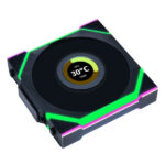 ⁦Lian Li UNI FAN SL Wireless Reverse 120 3pcs Black⁩ - الصورة ⁦3⁩