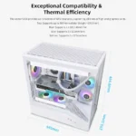 ⁦Lian Li V100 Case Pre Installed Four 120mm White⁩ - الصورة ⁦4⁩