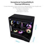 ⁦Lian Li V100 Case Pre Installed Four 120mm Black⁩ - الصورة ⁦3⁩