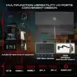 ⁦GAMEON GOC27Q180VA Pro Series 27" QHD, 180Hz, MPRT 0.5ms, HDMI 2.1, VA Panel Curved Gaming Monitor 3000R 16:9 (Supports PS5) - Black⁩ - الصورة ⁦4⁩