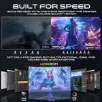 ⁦GAMEON GOC27Q180VA Pro Series 27" QHD, 180Hz, MPRT 0.5ms, HDMI 2.1, VA Panel Curved Gaming Monitor 3000R 16:9 (Supports PS5) - Black⁩ - الصورة ⁦5⁩