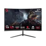 GAMEON GOC27Q180VA Pro Series 27" QHD, 180Hz, MPRT 0.5ms, HDMI 2.1, VA Panel Curved Gaming Monitor 3000R 16:9 (Supports PS5) - Black