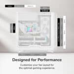 ⁦HYTE X50 ATX Case with Tempered Glass Side Panel - Snow White⁩ - الصورة ⁦4⁩