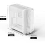⁦HYTE X50 ATX Case with Tempered Glass Side Panel - Snow White⁩ - الصورة ⁦2⁩