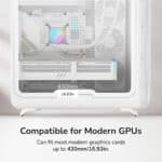 ⁦HYTE X50 ATX Case with Tempered Glass Side Panel - Snow White⁩ - الصورة ⁦3⁩