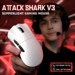⁦Attack Shark V3 Tri-Mode White⁩ - الصورة ⁦3⁩