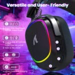 ⁦ATTACK SHARK G800 Wireless Gaming Headset - Black⁩ - الصورة ⁦4⁩