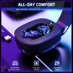 ⁦Attack Shark L80PRO Wireless Headset - Black⁩ - الصورة ⁦6⁩