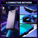 ⁦Attack Shark L80PRO Wireless Headset - Black⁩ - الصورة ⁦4⁩