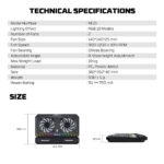 ⁦FANTECH NC21 NOTEBOOK COOLER LAPTOP COOLING PAD⁩ - الصورة ⁦8⁩
