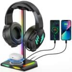 ⁦New Bee RGB Headphone Stand Z12 with Wireless Charging⁩ - الصورة ⁦7⁩