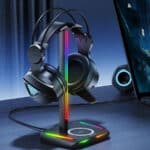 ⁦New Bee RGB Headphone Stand Z12 with Wireless Charging⁩ - الصورة ⁦9⁩