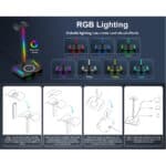 ⁦New Bee RGB Headphone Stand Z12 with Wireless Charging⁩ - الصورة ⁦15⁩