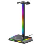 New Bee RGB Headphone Stand Z12 with Wireless Charging