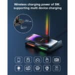 ⁦New Bee RGB Headphone Stand Z12 with Wireless Charging⁩ - الصورة ⁦14⁩