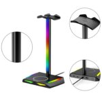 ⁦New Bee RGB Headphone Stand Z12 with Wireless Charging⁩ - الصورة ⁦4⁩