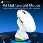 ⁦ATTACK SHARK V6 Wireless Gaming Mouse - White⁩ - الصورة ⁦6⁩