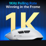 ⁦ATTACK SHARK V6 Wireless Gaming Mouse - White⁩ - الصورة ⁦9⁩