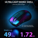 ⁦ATTACK SHARK X5 Wireless Gaming Mouse - Black⁩ - الصورة ⁦4⁩